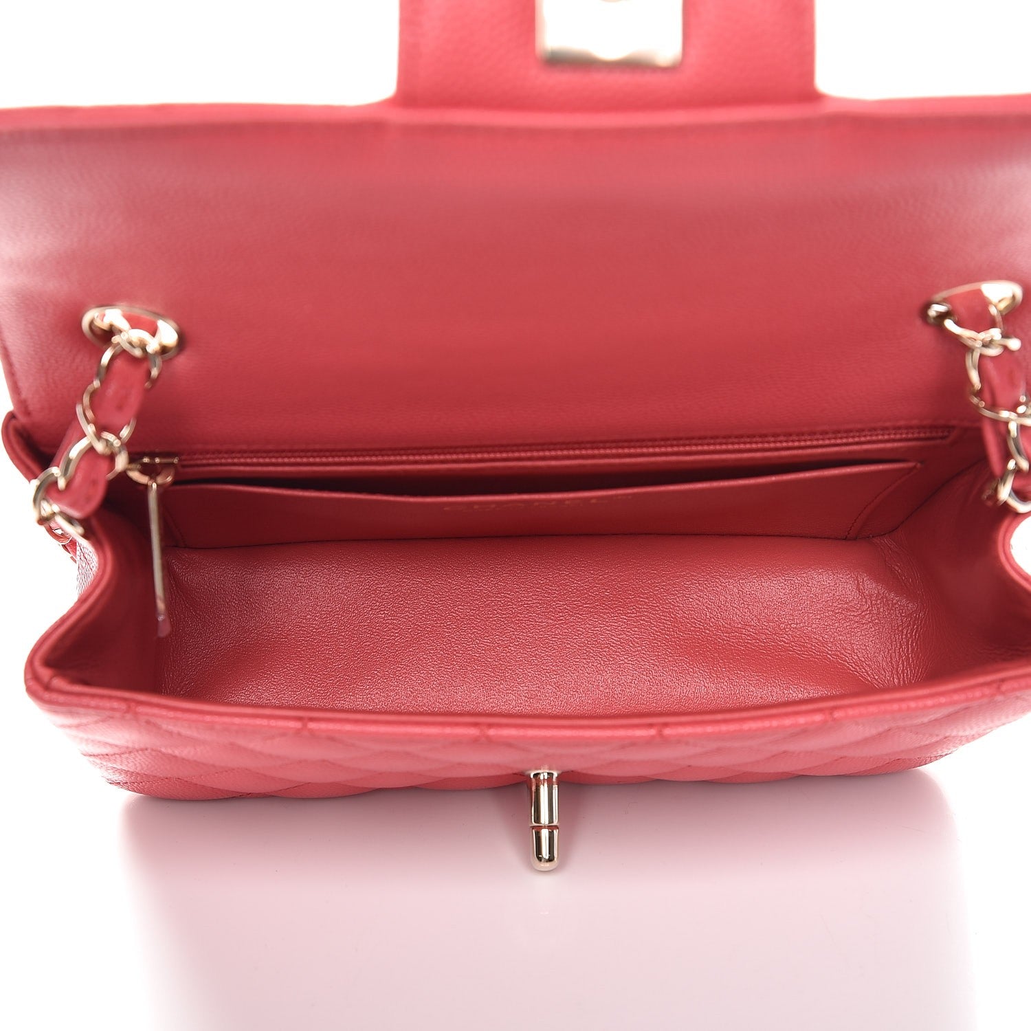 Chanel Caviar Quilted Mini Rectangular Flap Dark Pink 5 of 8
