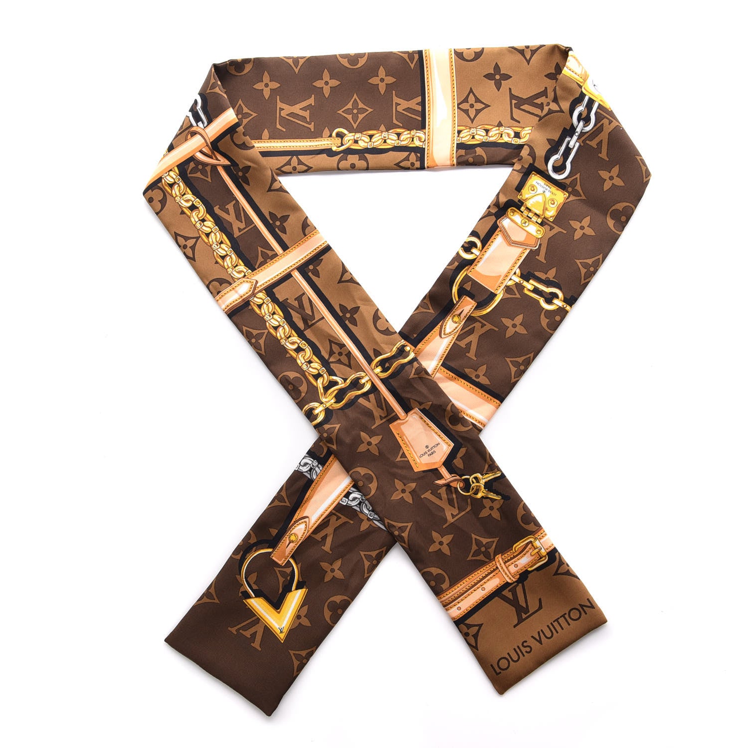 Louis Vuitton Silk Monogram Confidential Bandeau Brown 1 of 6