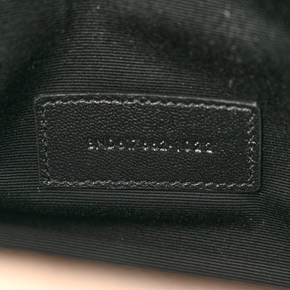 Saint Laurent Grain De Poudre Matelasse Chevron Monogram Envelope Clutch Dark Beige 7 of 10