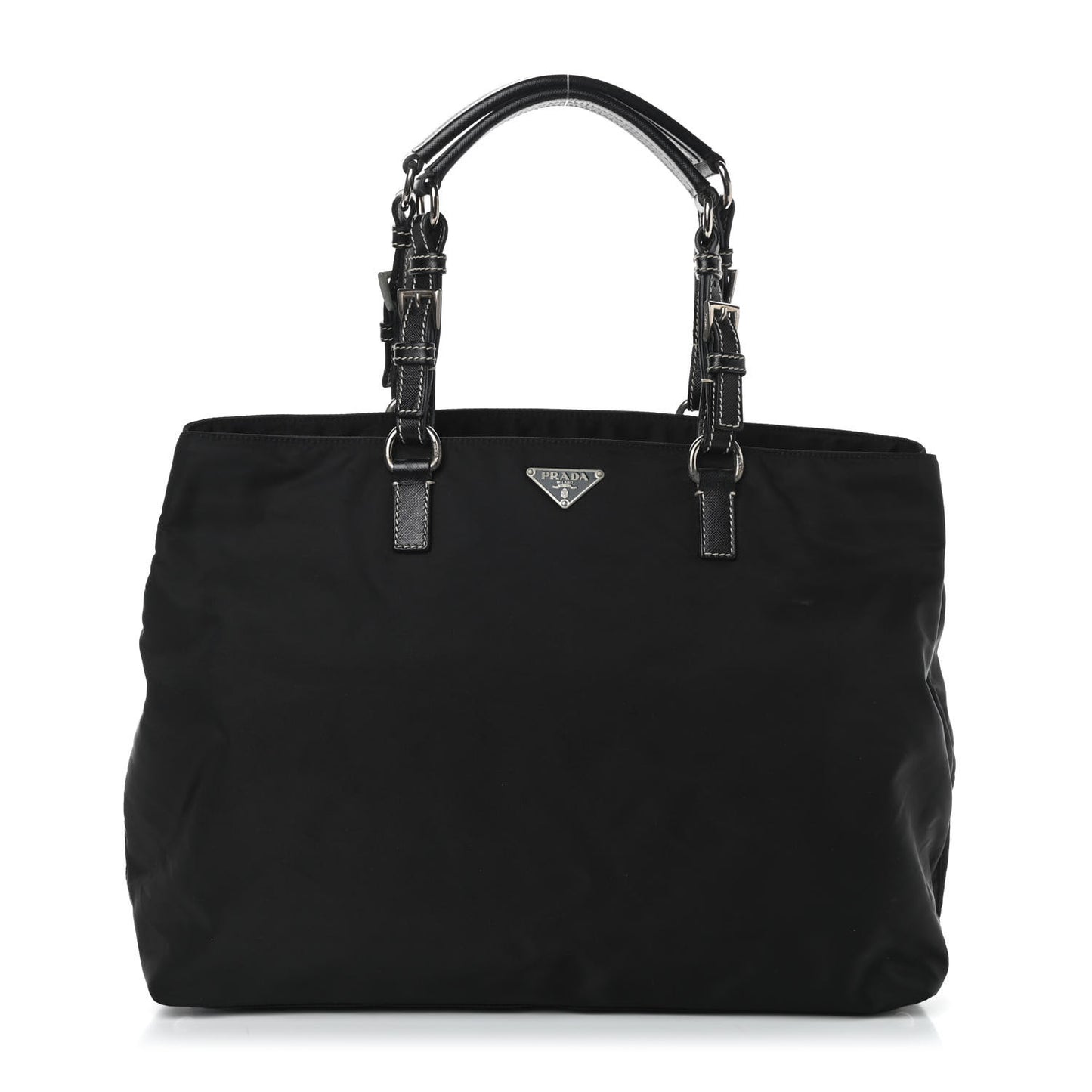 Tessuto Nylon Saffiano Tote Black