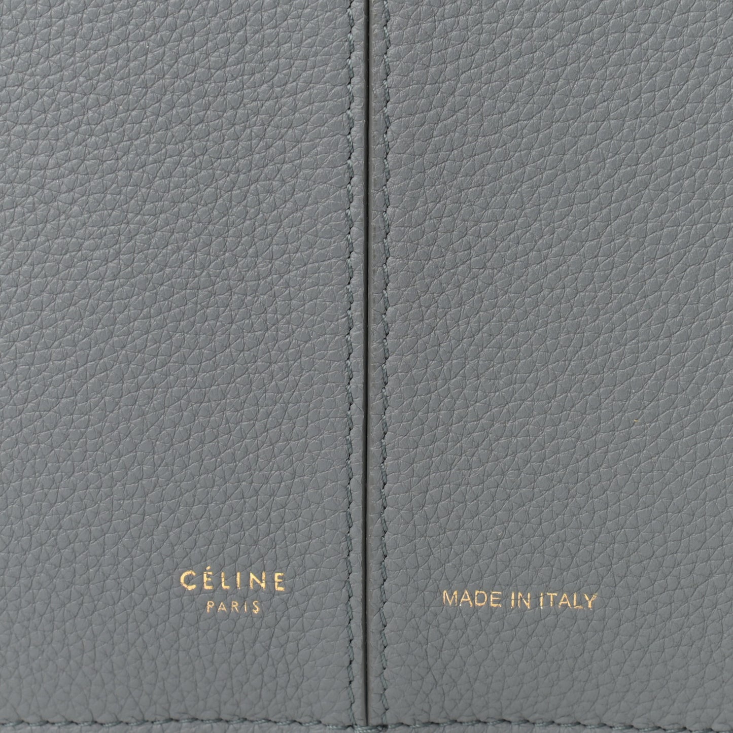 Baby Grained Calfskin Medium Tri-Fold Bag Grey