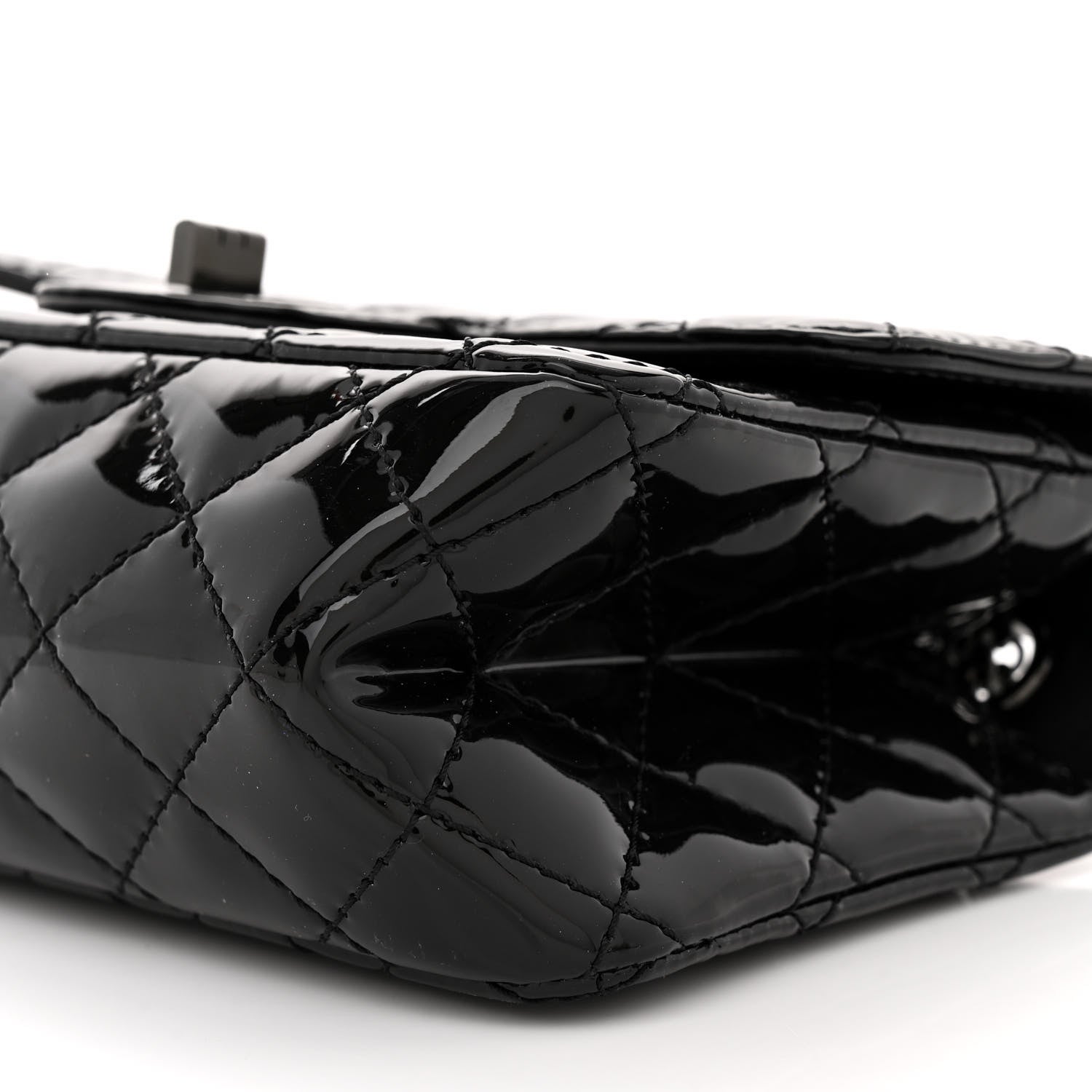 Chanel Patent Calfskin Quilted 2.55 Reissue Mini Flap So Black 10 of 12