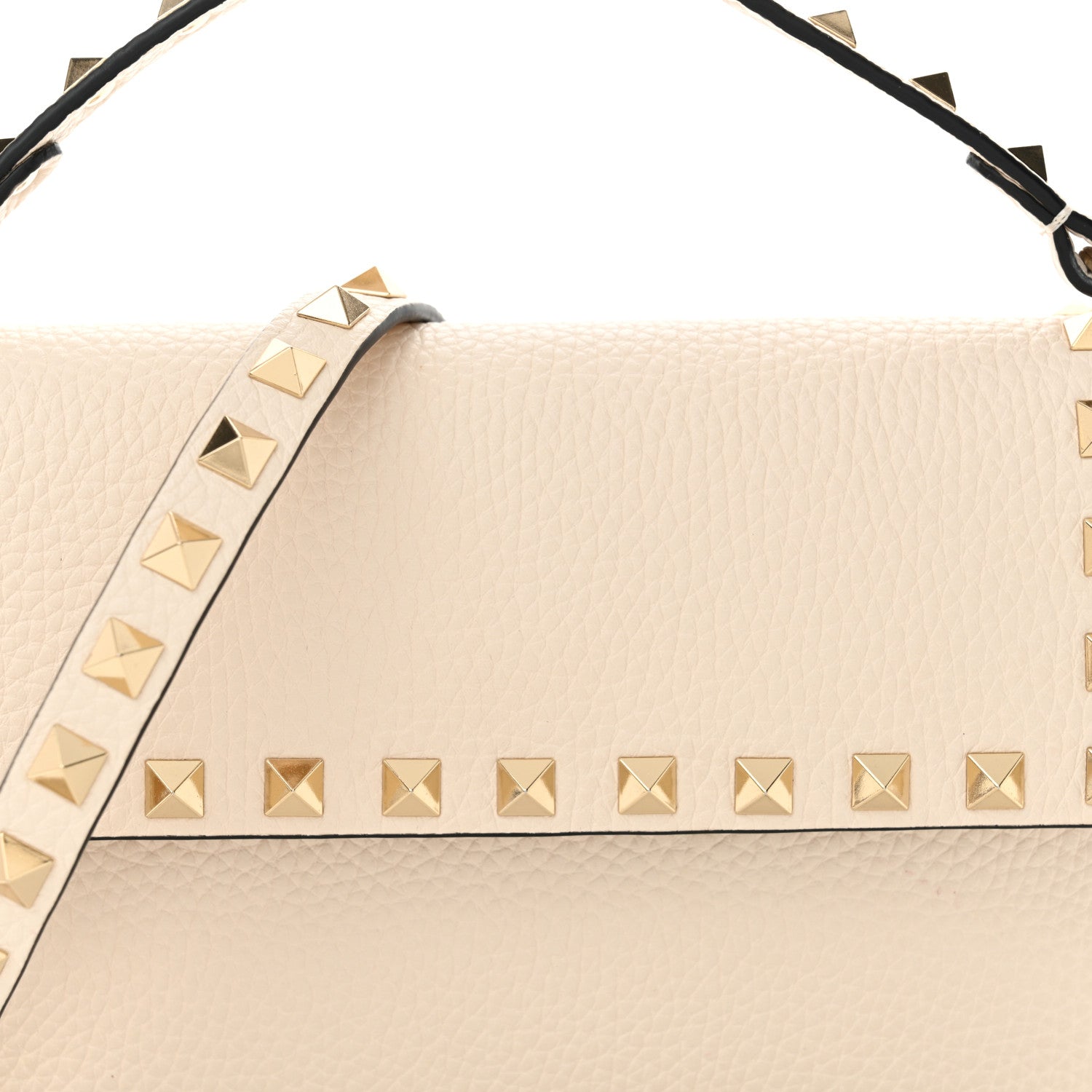 Valentino Garavani Grainy Calfskin Rockstud Crossbody Pouch Light Ivory 6 of 10