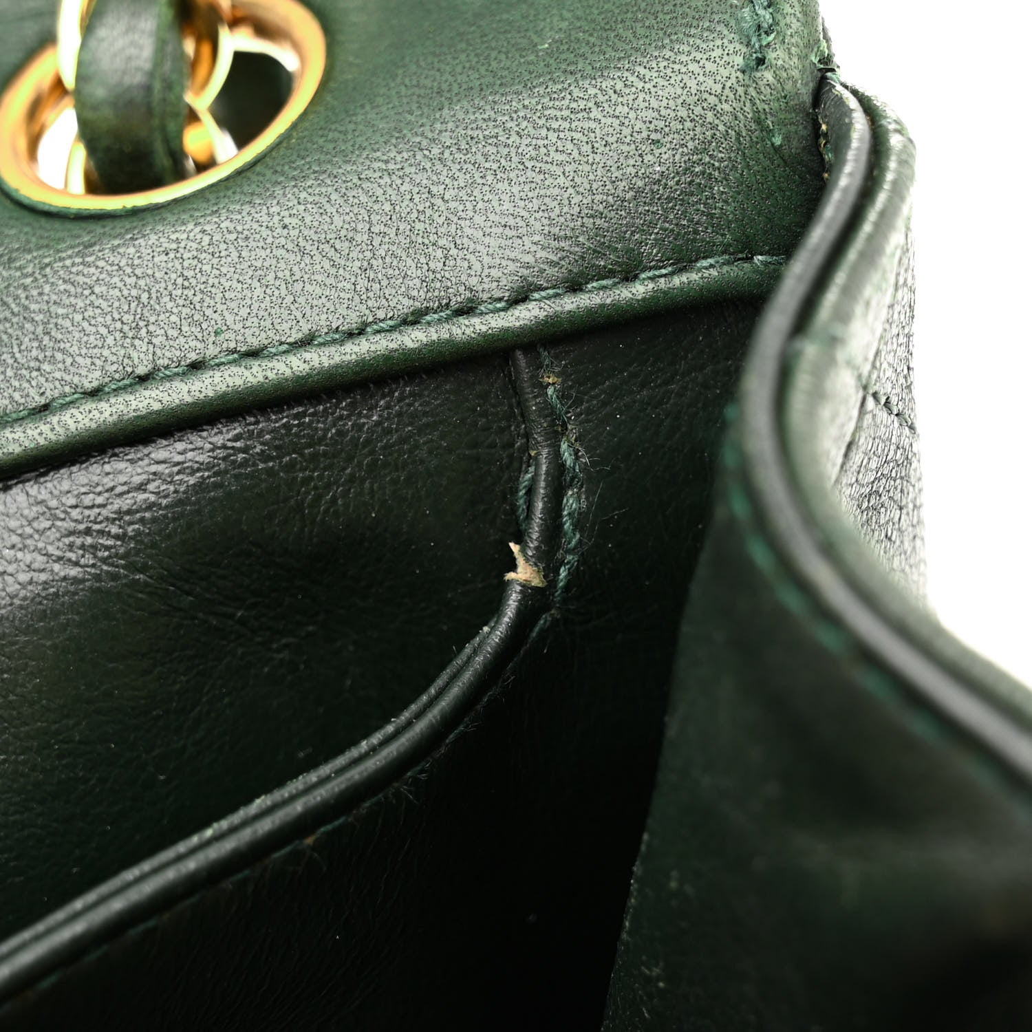 Chanel Lambskin Quilted Small Single Flap With Pouch Green 12 of 17