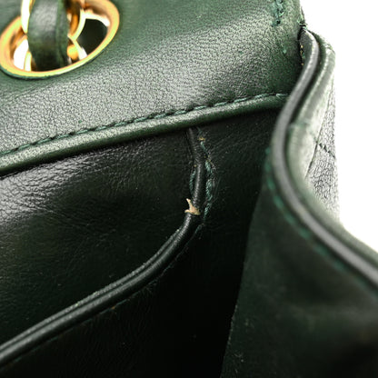 Chanel Lambskin Quilted Small Single Flap With Pouch Green 12 of 17