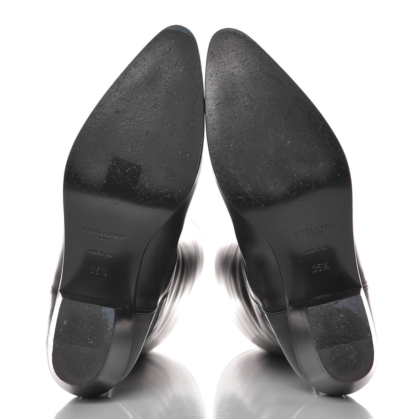 Calfskin Rock Long Boots 35.5 Black