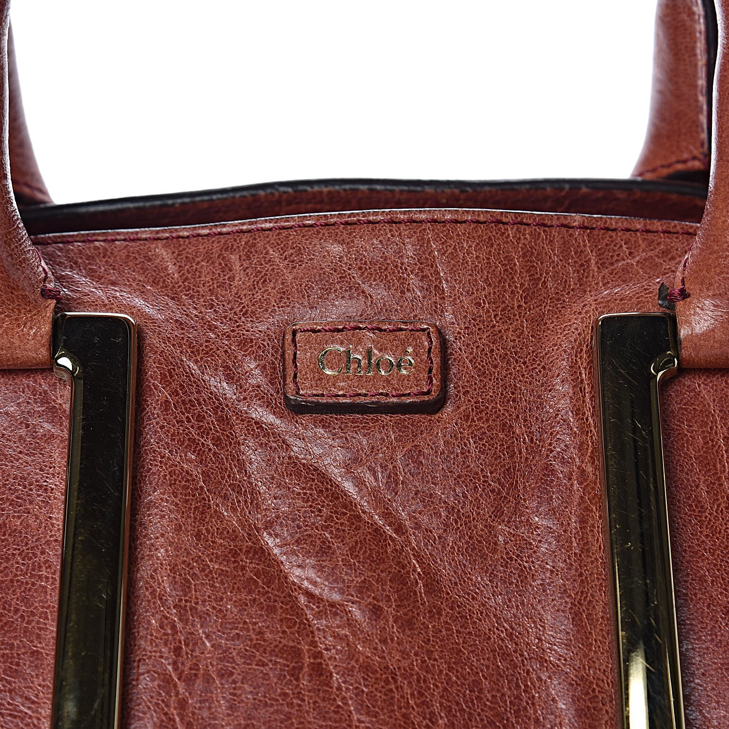 Chloe Tumbled Lambskin Medium Ethel Satchel Nutmeg Moka 13 of 13