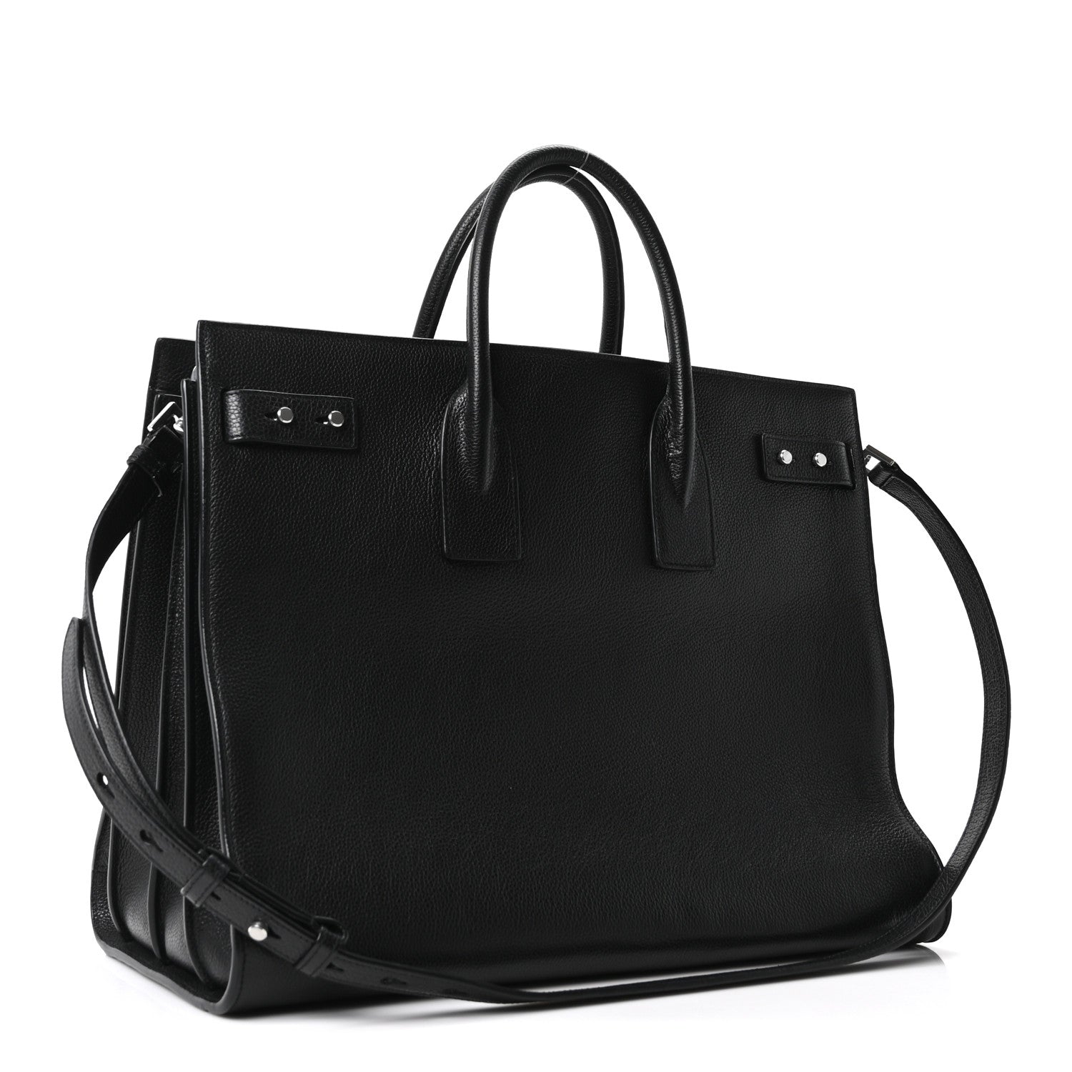 Saint Laurent Grained Calfskin Large Souple Sac De Jour Black 3 of 10