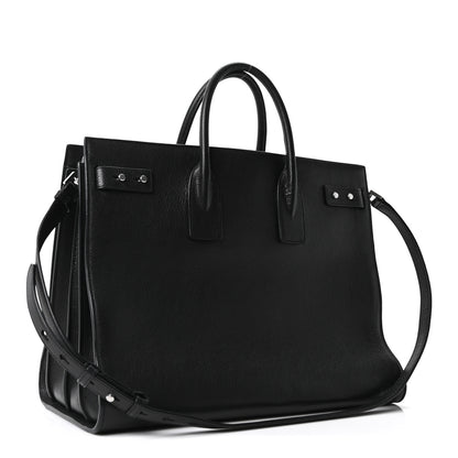 Saint Laurent Grained Calfskin Large Souple Sac De Jour Black 3 of 10