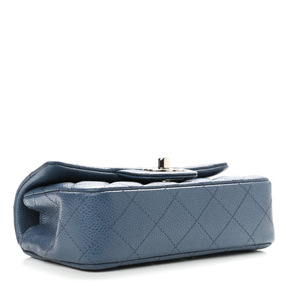 Chanel Caviar Quilted Extra Mini Flap Blue 3 of 8