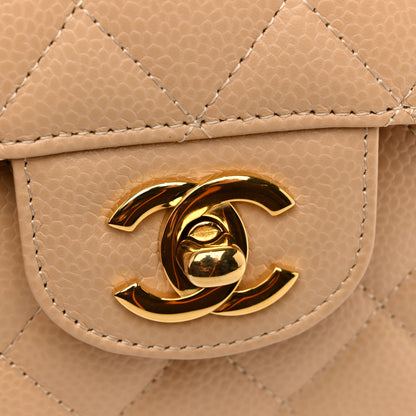 Chanel Caviar Quilted Small Double Flap Beige 11 of 11