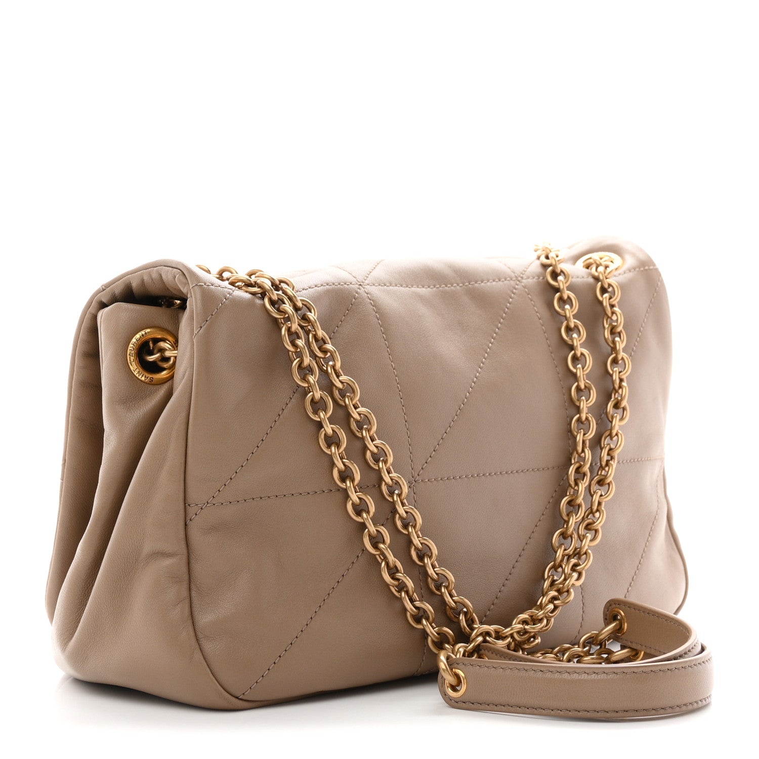 Saint Laurent Lambskin Matelasse Monogram Small Jamie 4.3 Taupe 3 of 11