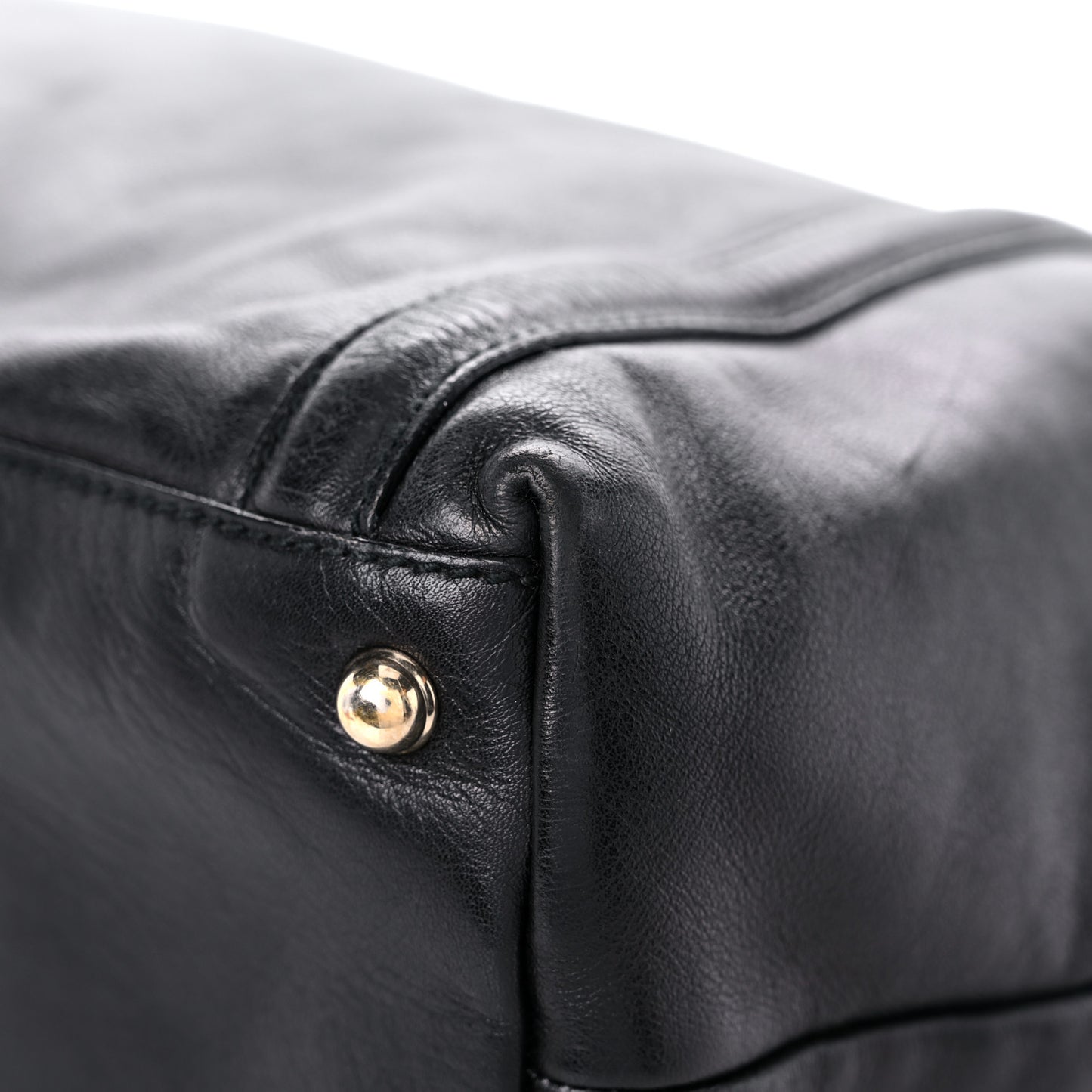 Calfskin Large Britt Shoulder Bag Black