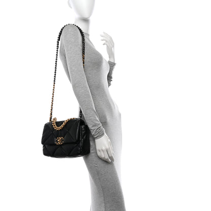 Chanel Lambskin Quilted Medium Chanel 19 Flap Black 2 of 10