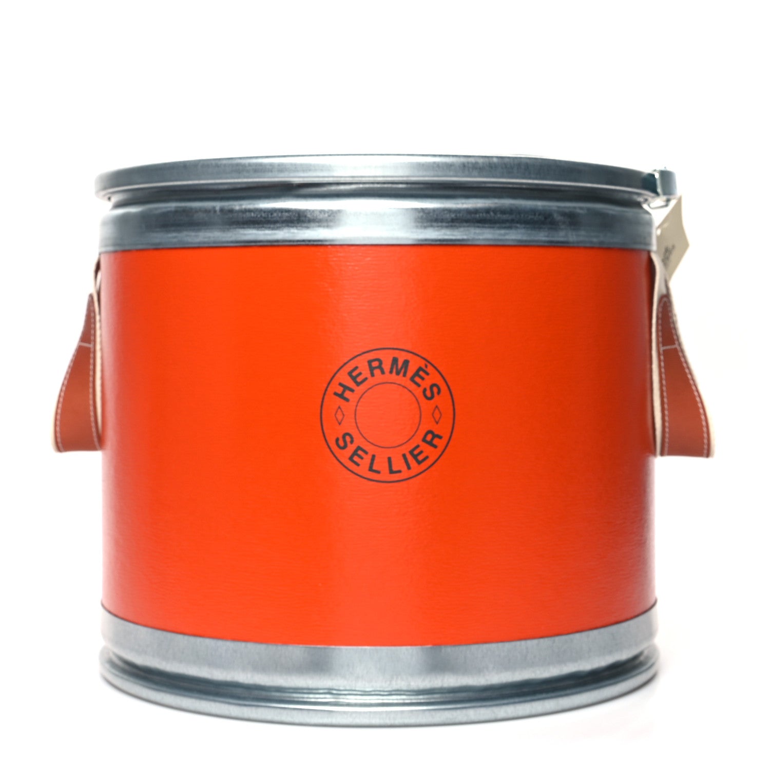 Hermes Kraft Paper Metal Canvas Smallbox Box Feu 1 of 9
