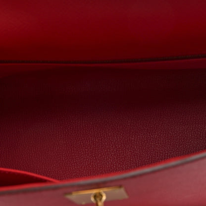 Hermes Epsom Kelly Sellier 28 Rouge Casaque 5 of 11