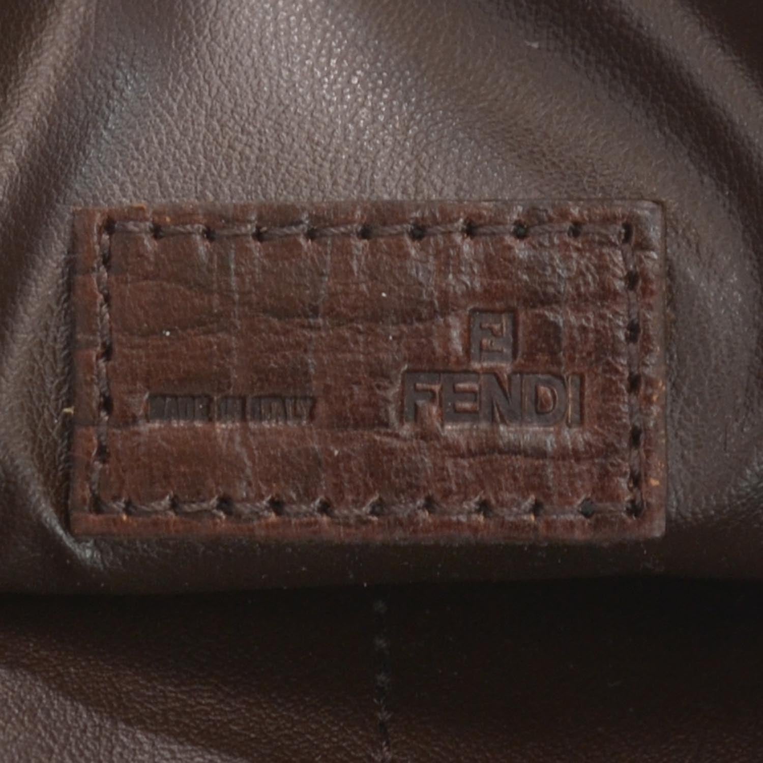 Fendi Zucchino Cosmetic Case Tobacco 7 of 9