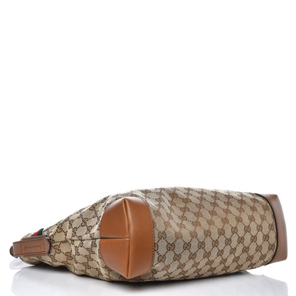 Gucci Monogram Large Flat Messenger Bag Brown 3 of 10