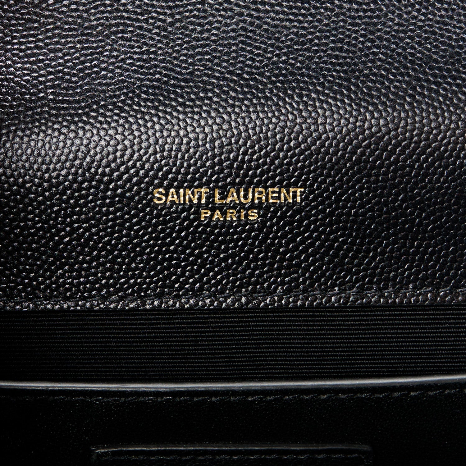 Saint Laurent Grain De Poudre Matelasse Chevron Medium Monogram Satchel Black 6 of 11