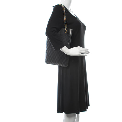 Chanel Lambskin Stitched CC Flat Tote Black 2 of 10