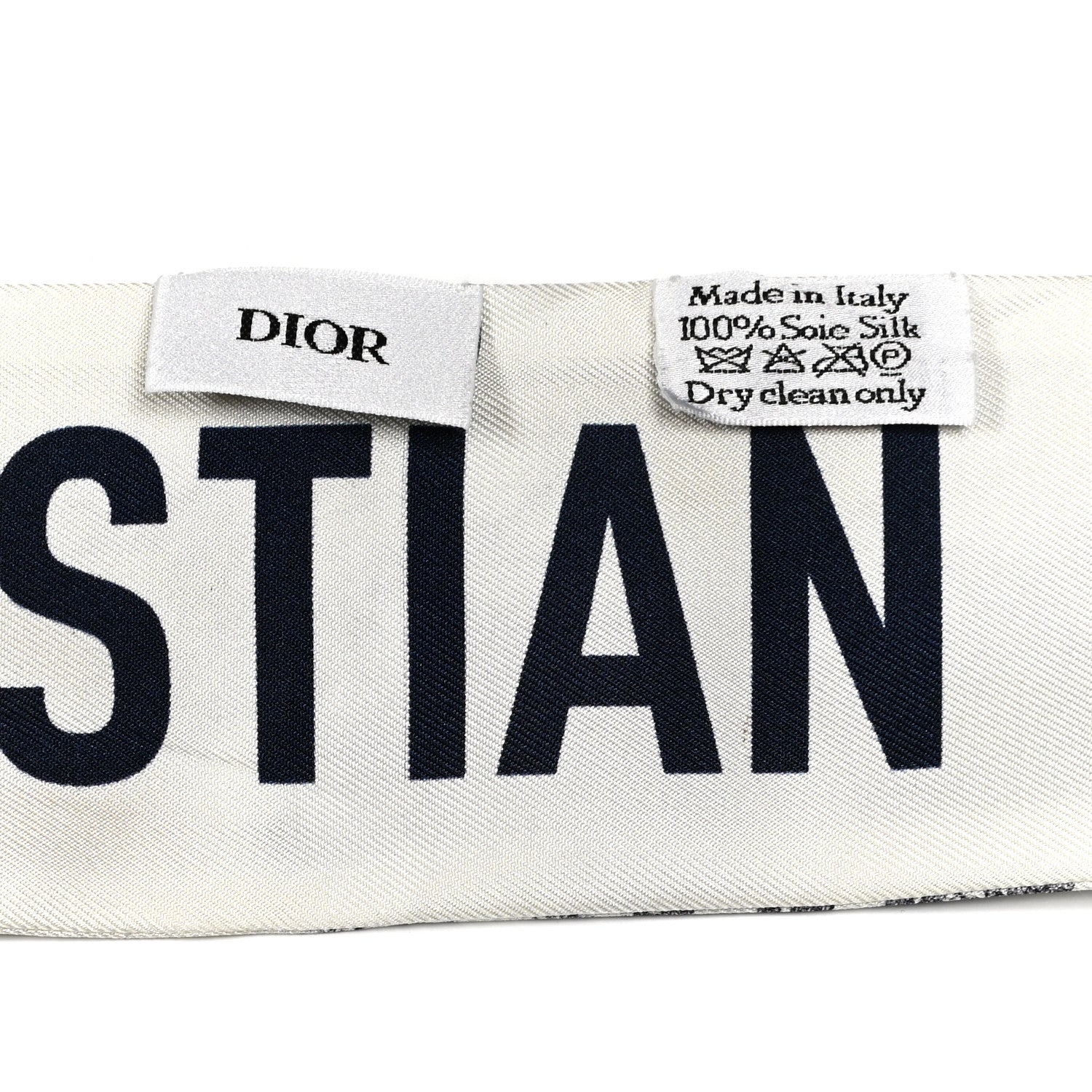 Christian Dior Silk Toile De Jouy Mitzah Scarf White 3 of 5