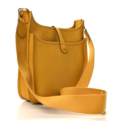 Hermes Taurillon Clemence Evelyne III PM Jaune Ambre 3 of 12