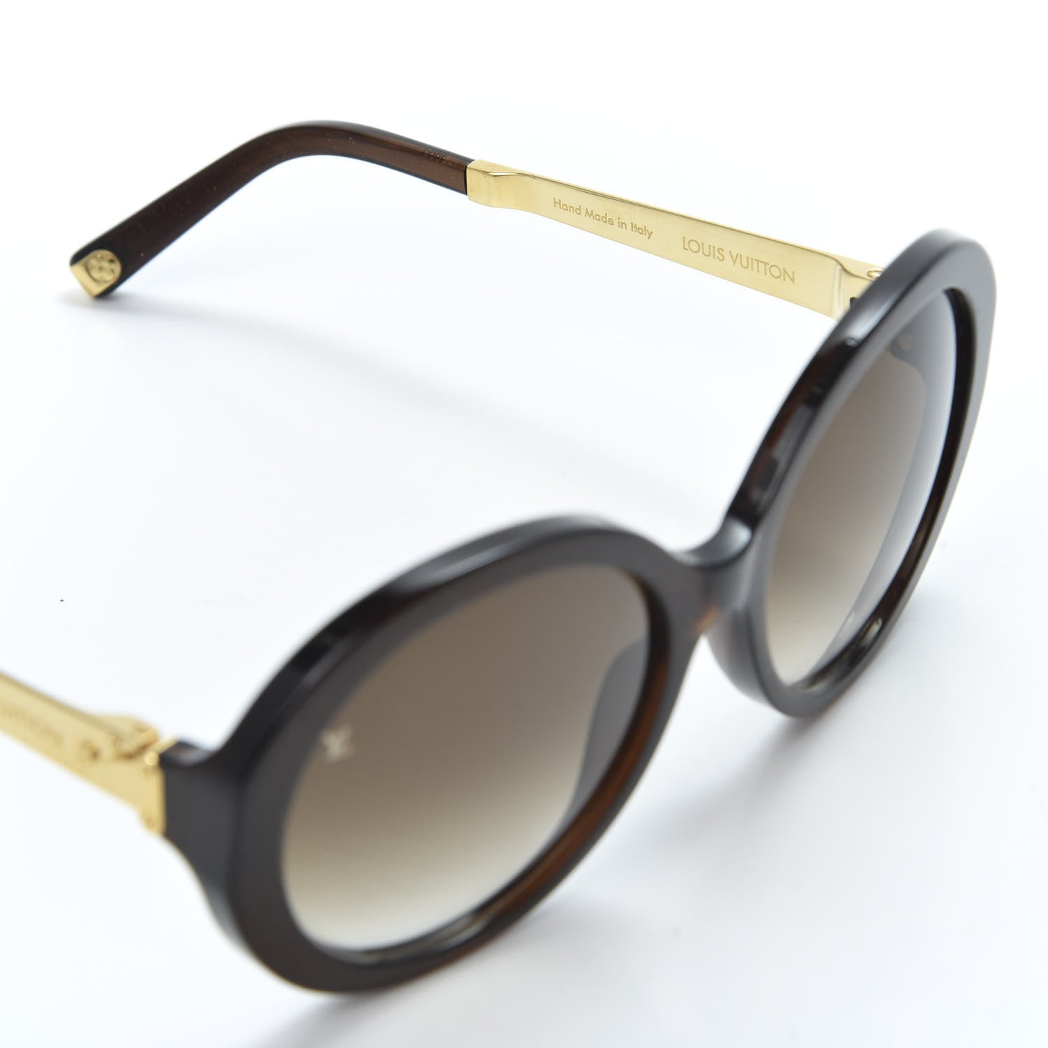 Louis Vuitton Petit Soupcon Rond Sunglasses Z0490W Brown Glitter 6 of 8