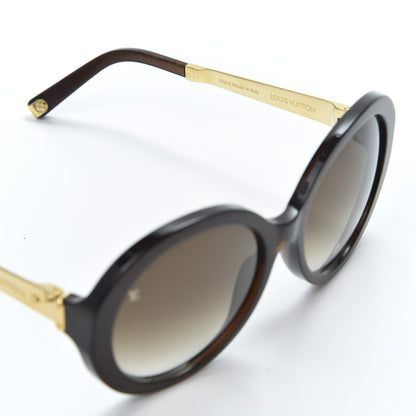 Louis Vuitton Petit Soupcon Rond Sunglasses Z0490W Brown Glitter 6 of 8