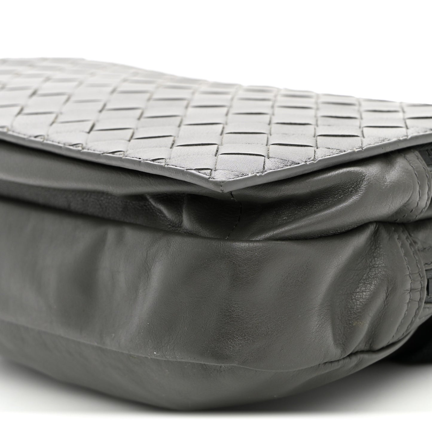 Nappa Intrecciato Belt Bag Light Graphite