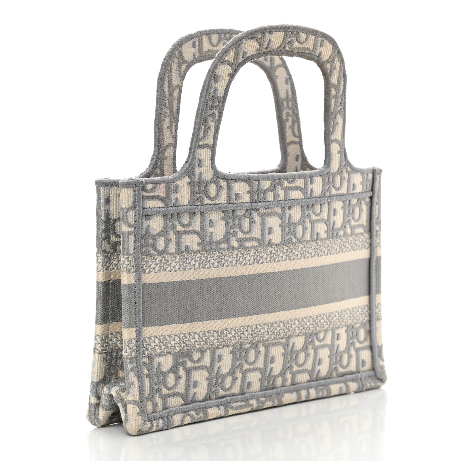 Christian Dior Oblique Mini Book Tote Grey Multicolor 3 of 14