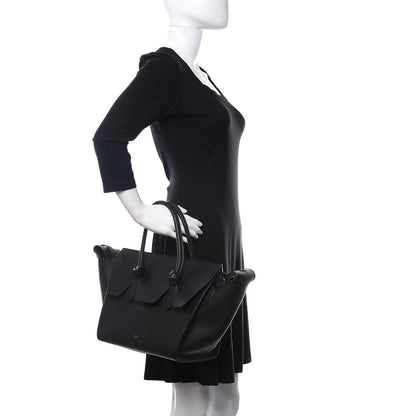 Celine Crisped Calfskin Mini Tie Knot Tote Black 2 of 29