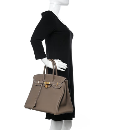 Hermes Togo Birkin 35 Etoupe 2 of 11