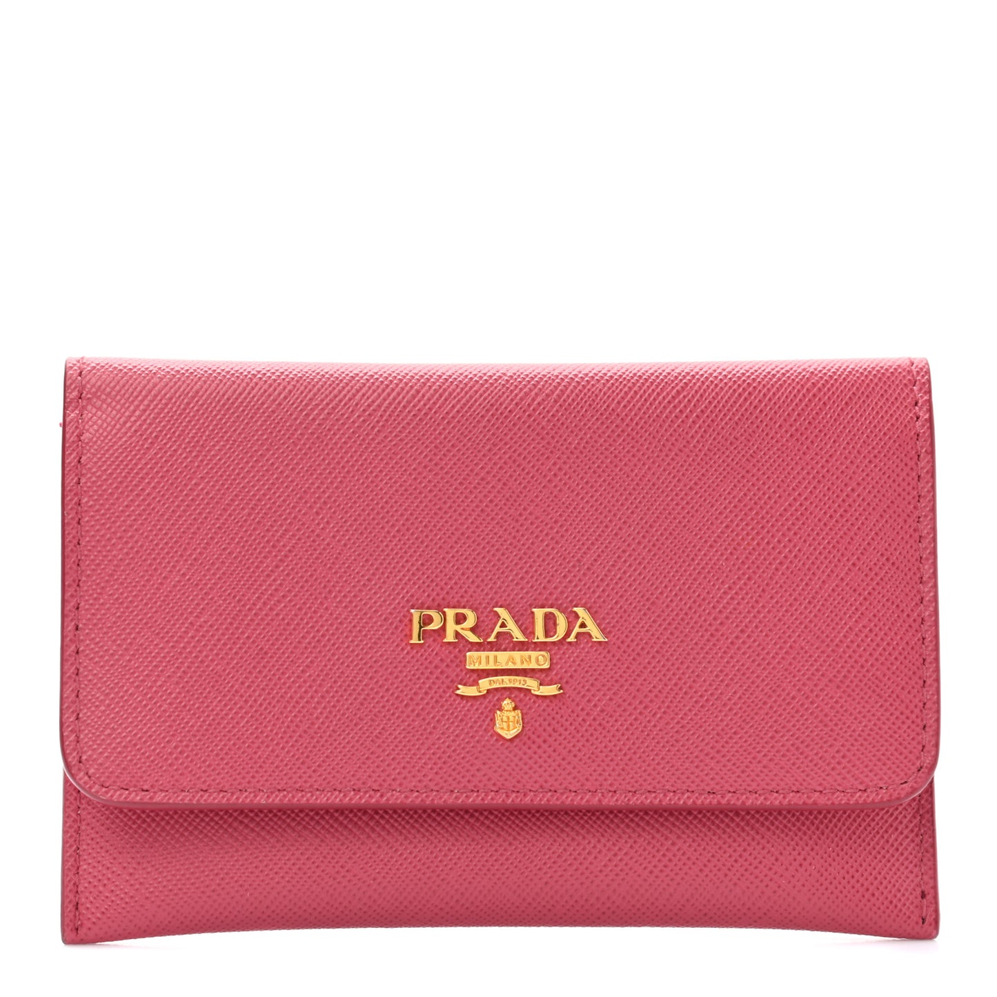 Saffiano Metal Flap Wallet Peonia