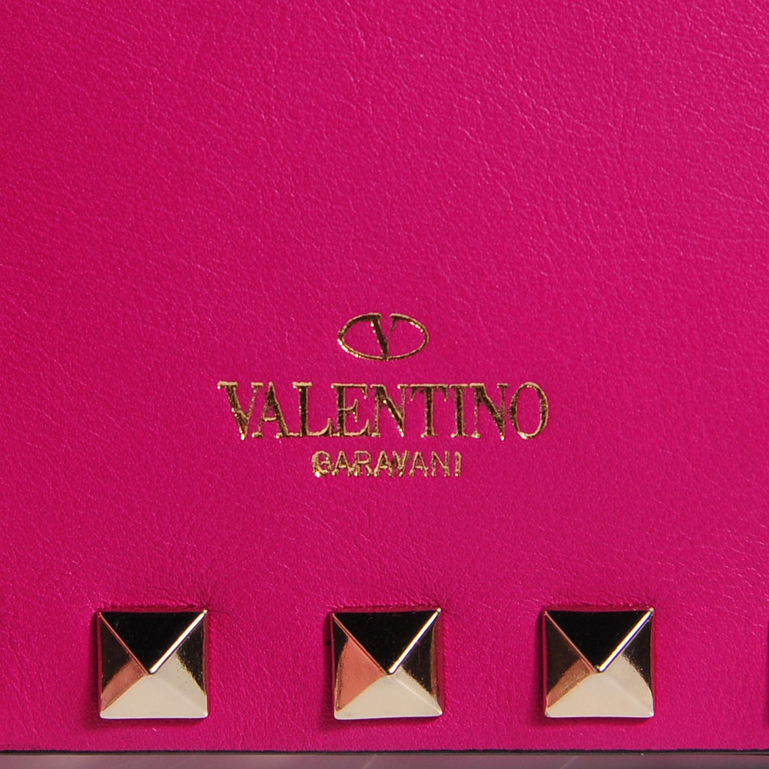 Valentino Garavani Vitello Rockstud Chain Flap Crossbody Bag Fuxia 8 of 8
