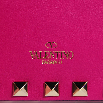 Valentino Garavani Vitello Rockstud Chain Flap Crossbody Bag Fuxia 8 of 8