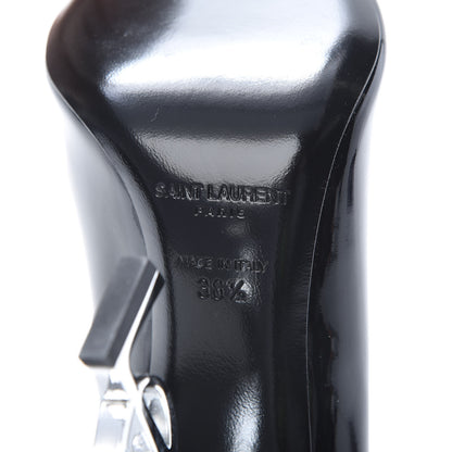 Saint Laurent Patent Opyum 110 Pumps 38.5 Black Silver 7 of 8