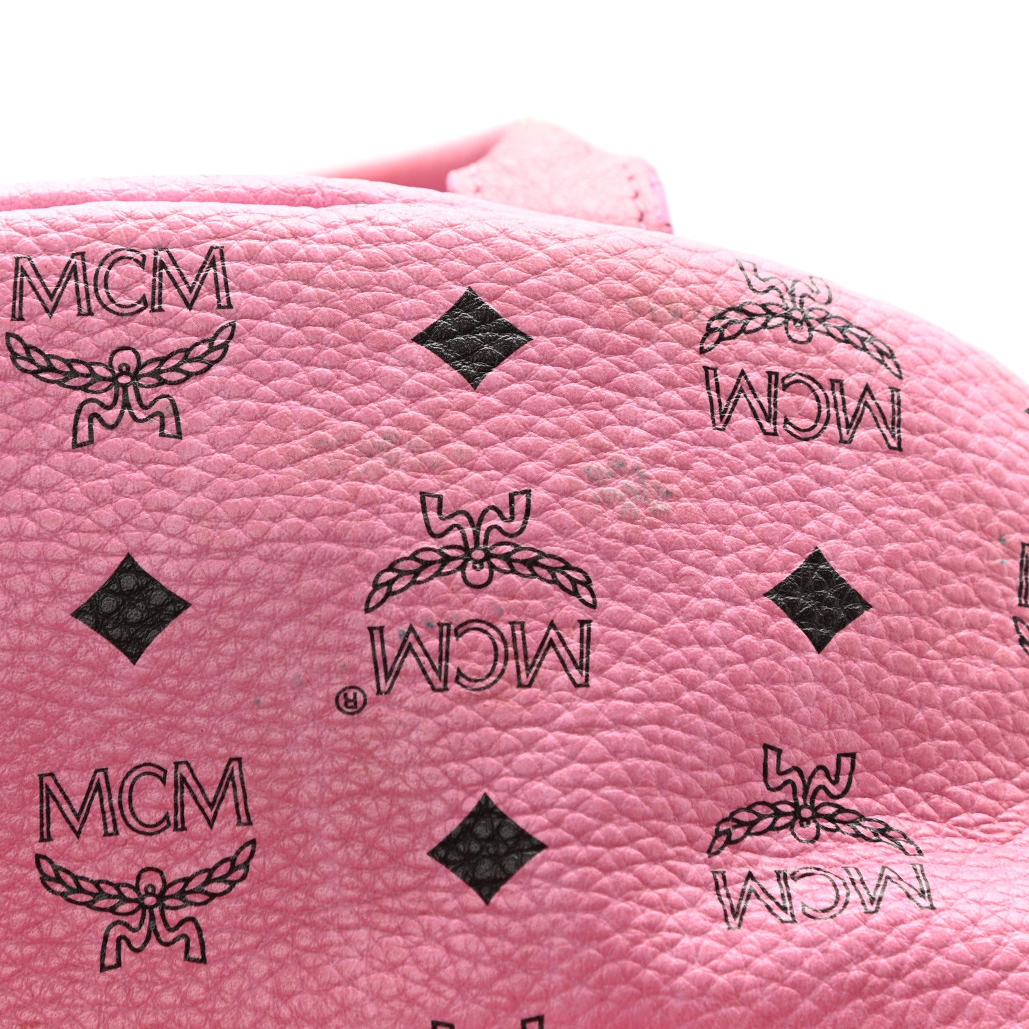 MCM Visetos Medium Side Studs Stark Backpack Pink 12 of 14