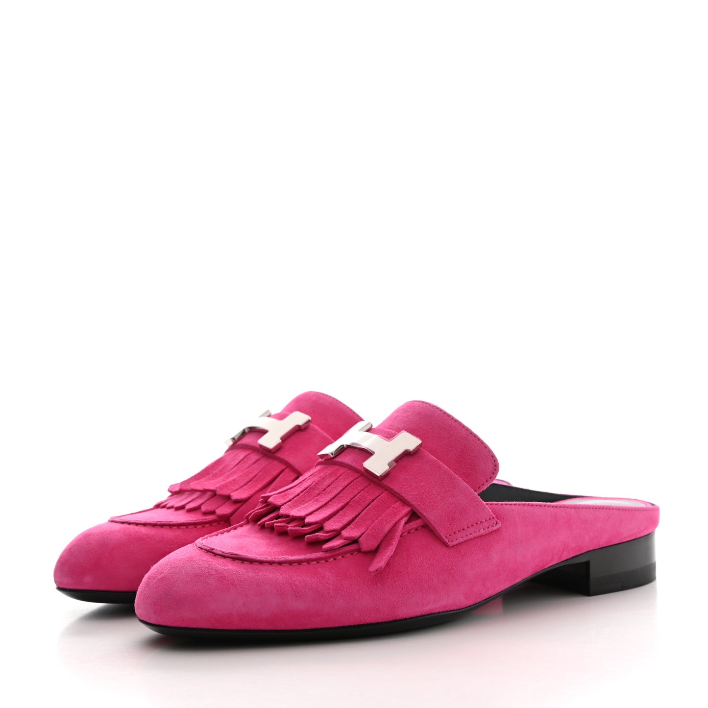 Suede Goatskin Rivoli Mules 35 Rose Azalee