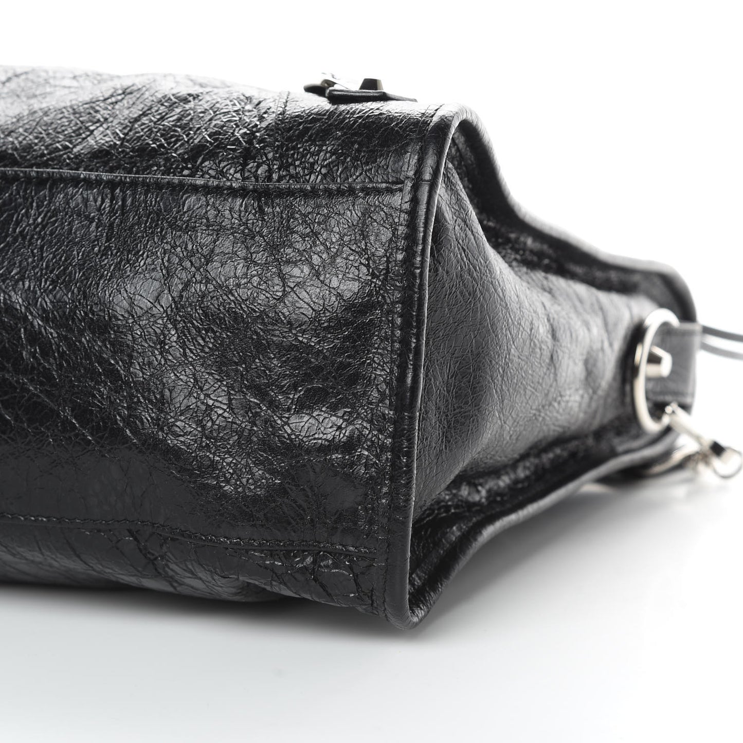 Agneau Classic Silver Hardware City Black
