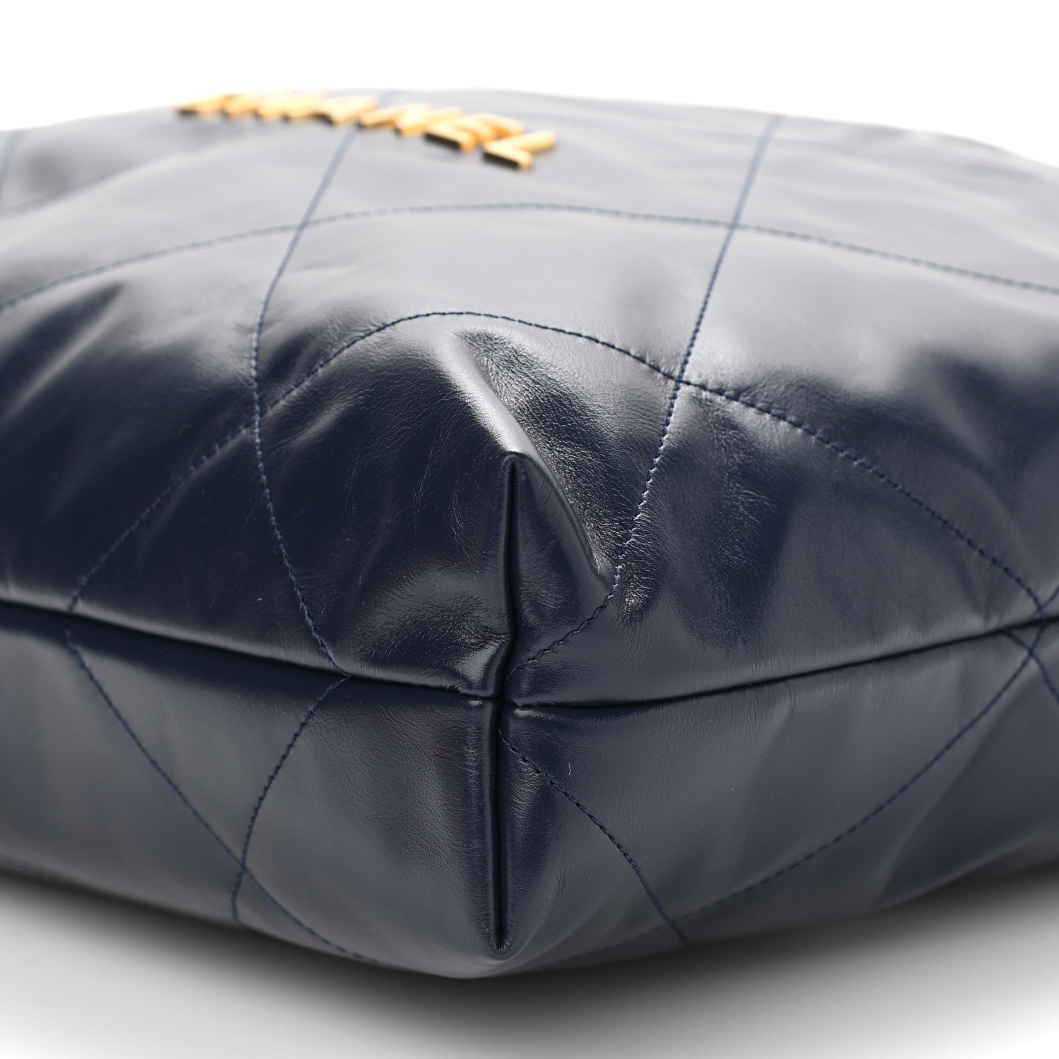 Chanel Shiny Calfskin Quilted Chanel 22 Navy Blue 11 of 11