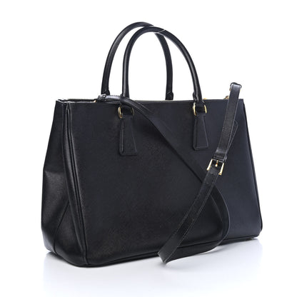 Prada Saffiano Medium Galleria Double Zip Tote Black 2 of 4