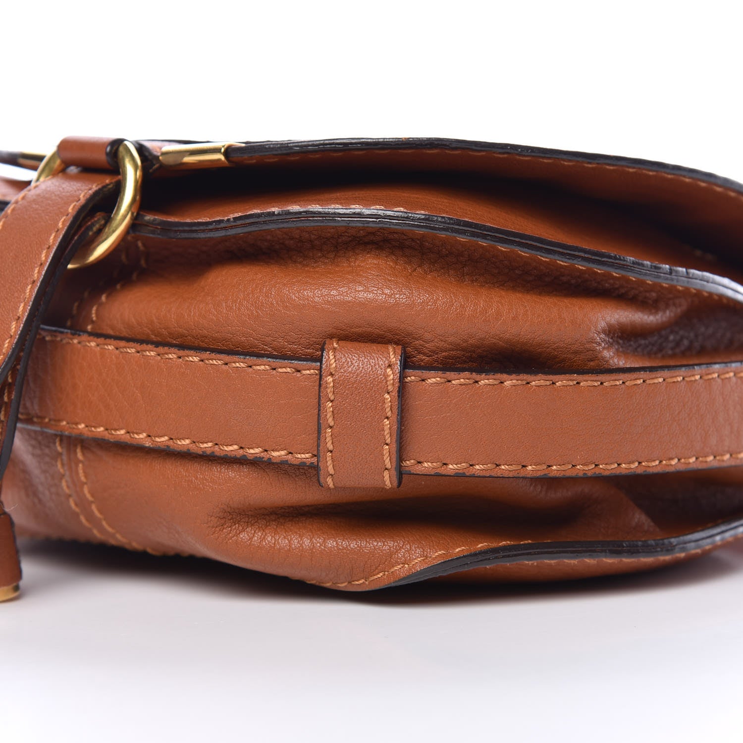 Chloe Calfskin Mini Marcie Round Crossbody Bag Tan 10 of 10