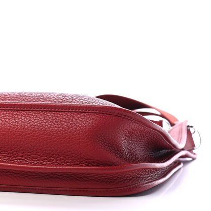 Hermes Taurillon Clemence Evelyne III PM Rouge Garance 9 of 9