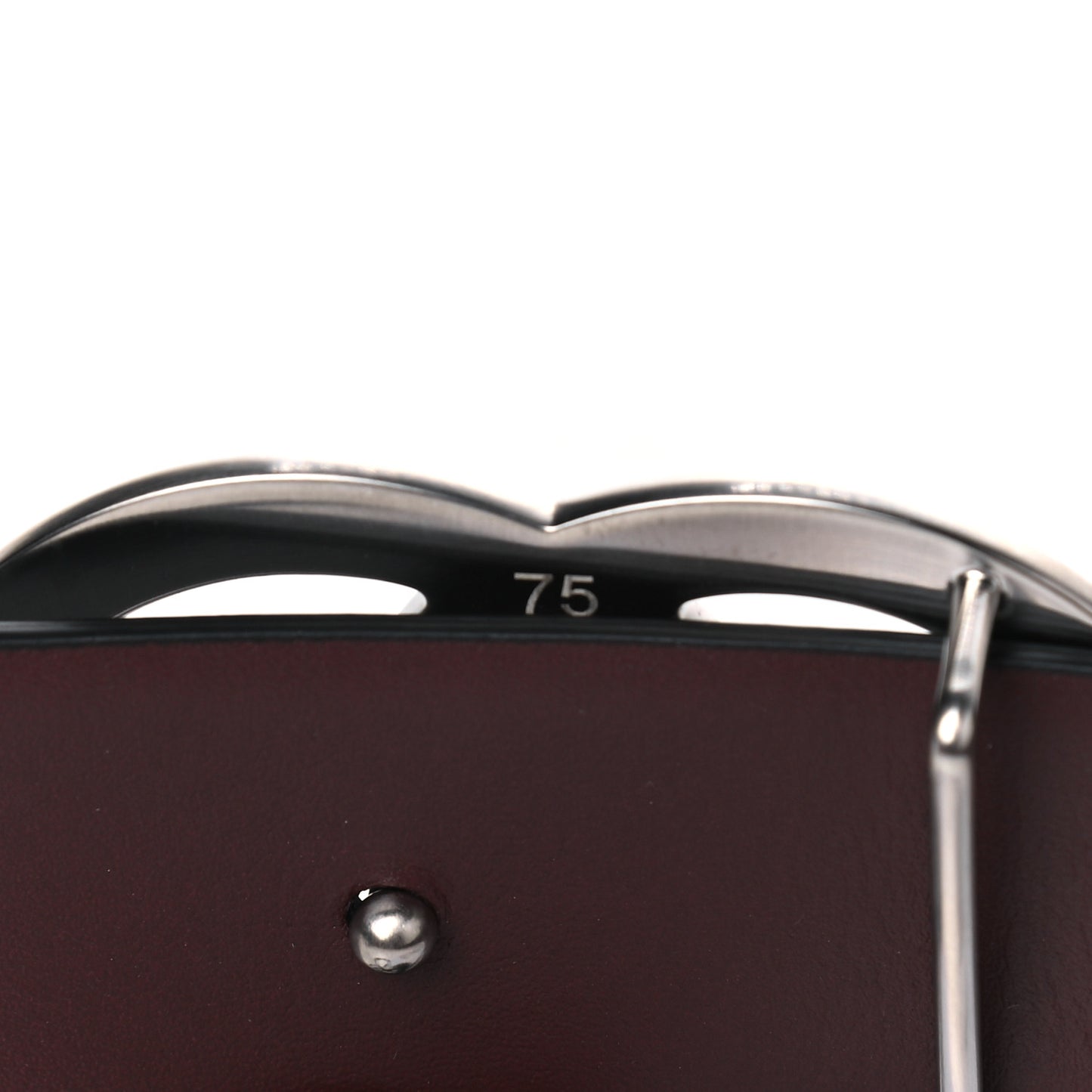 Calfskin CC Reversible Belt 75 Black Burgundy