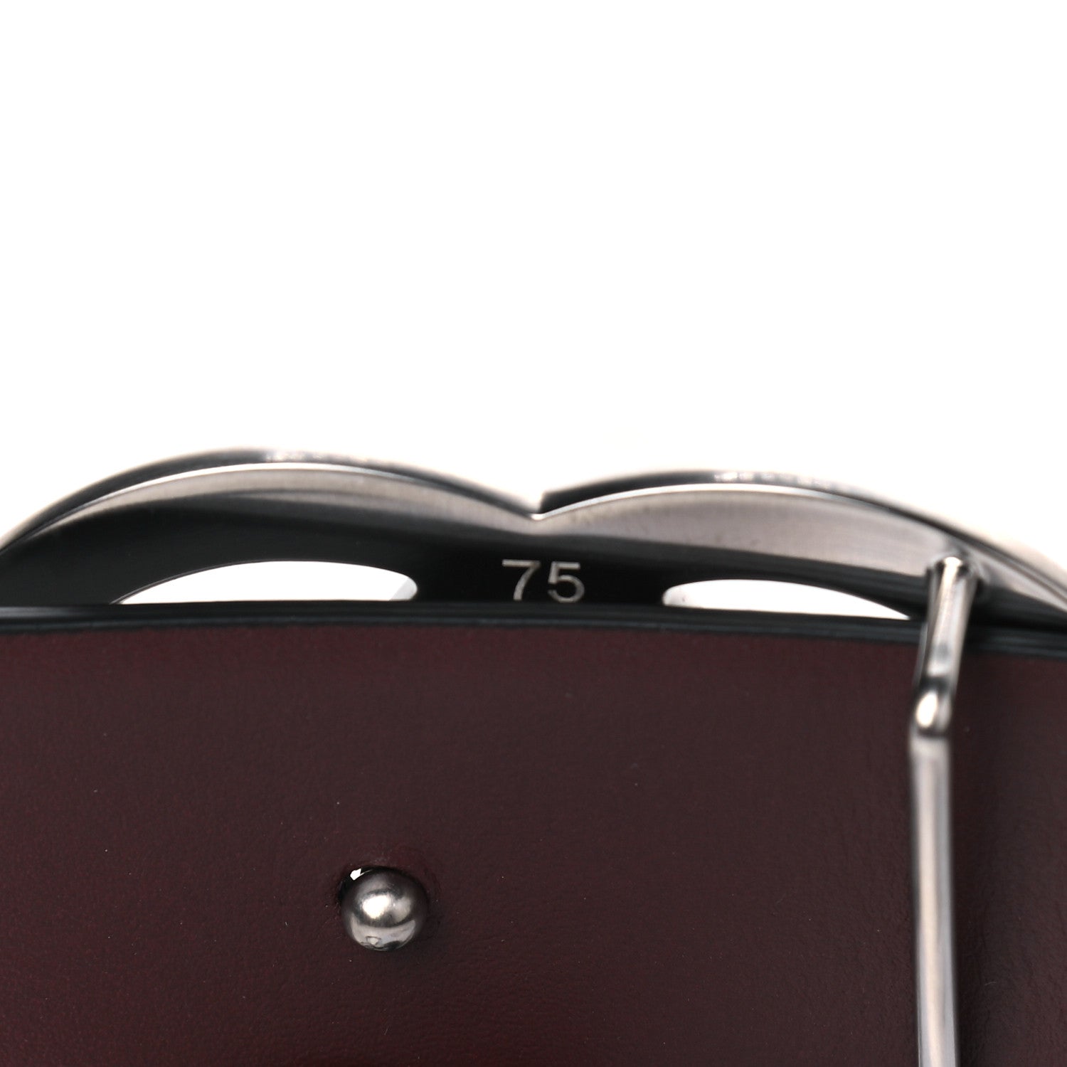 Chanel Calfskin CC Reversible Belt 75 Black Burgundy 4 of 4