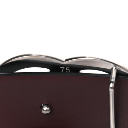 Chanel Calfskin CC Reversible Belt 75 Black Burgundy 4 of 4