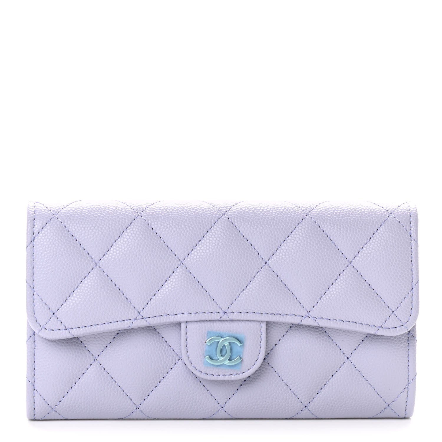 Chanel Caviar Quilted Medium Flap Wallet Light Purple 1 of 9