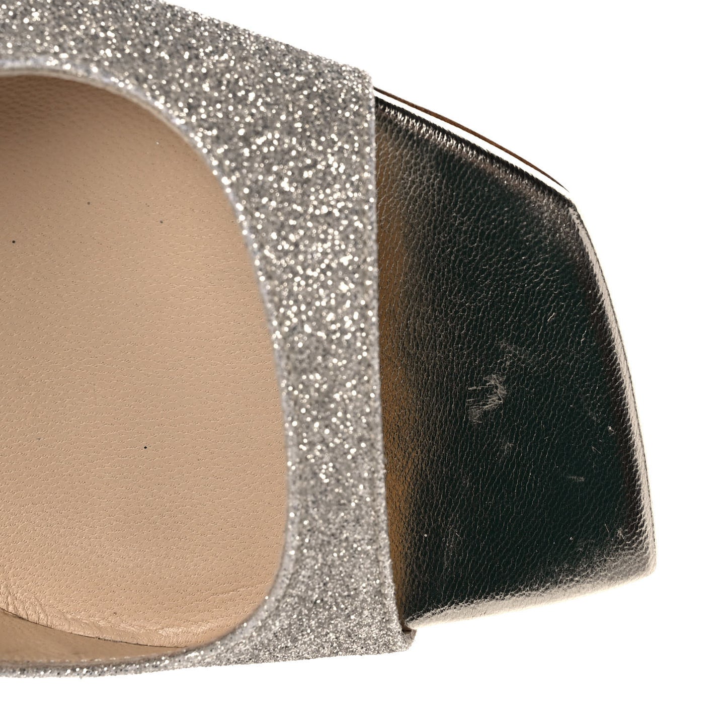 Dusty Glitter Azia 95 Strap Sandals 36.5 Platinum Ice