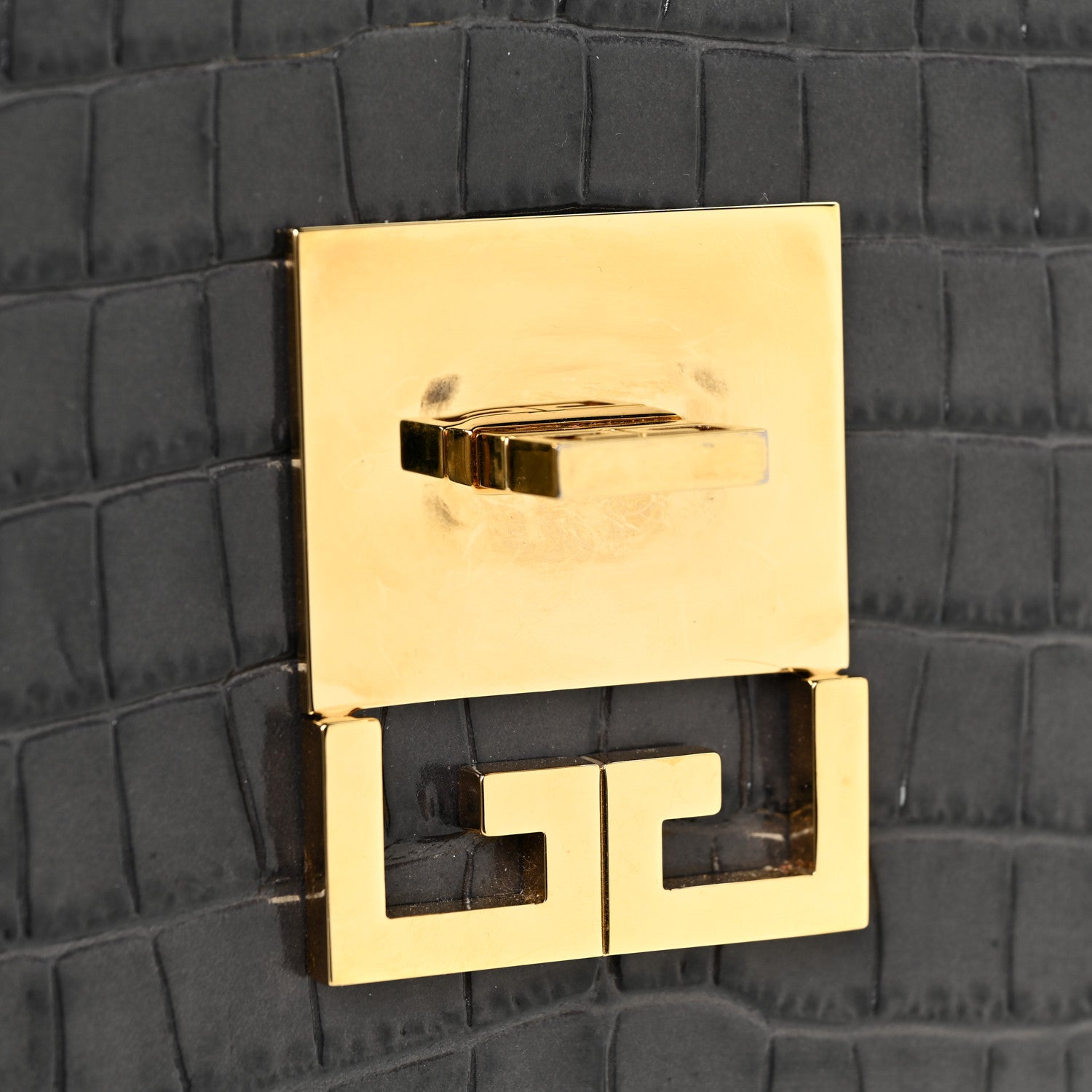 Givenchy Calfskin Crocodile Embossed Medium Eden Storm Grey 13 of 13