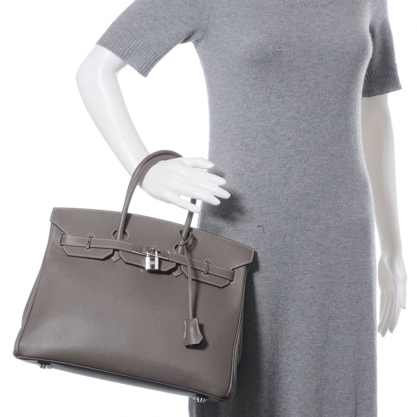 Epsom Candy Birkin 35 Etain Bleu Thalassa